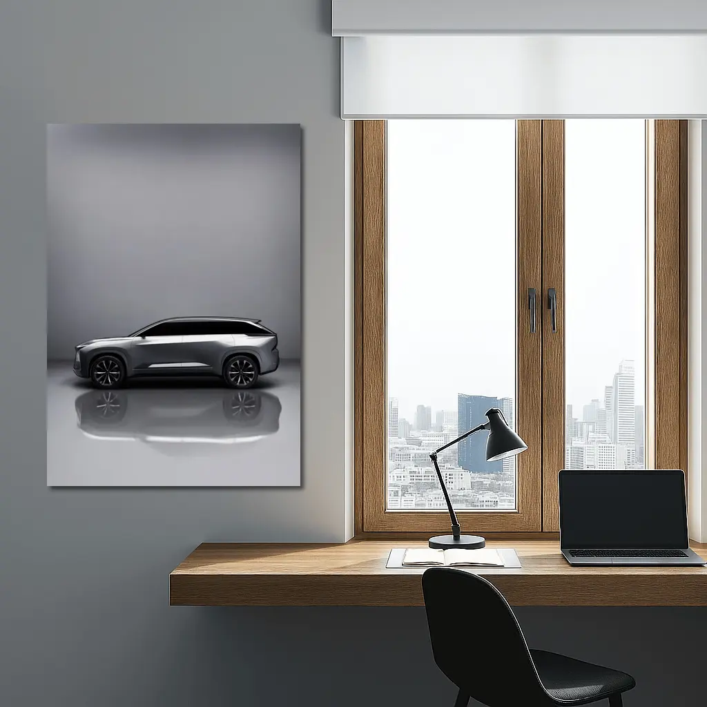 Lexus Electrified SUV Gray Studio Side Profile – Wall Art