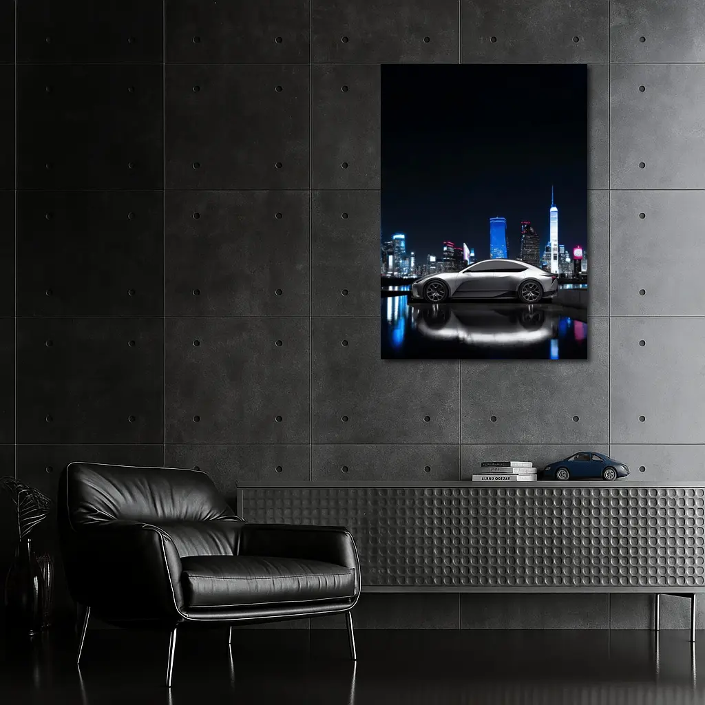 Lexus Electrified Sedan Concept Night City – Wall Art