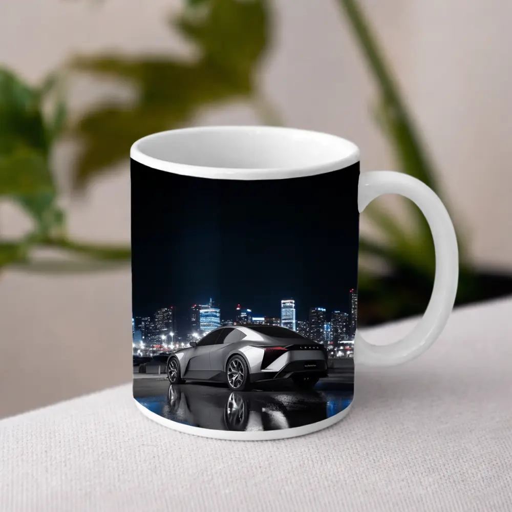 Lexus Concept Car Silver City Night – Mugs