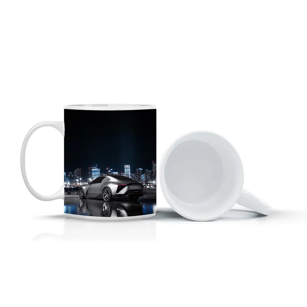 Lexus Concept Car Silver City Night – Mugs