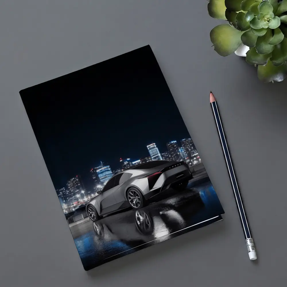 Lexus Concept Car Silver City Night – Notebooks