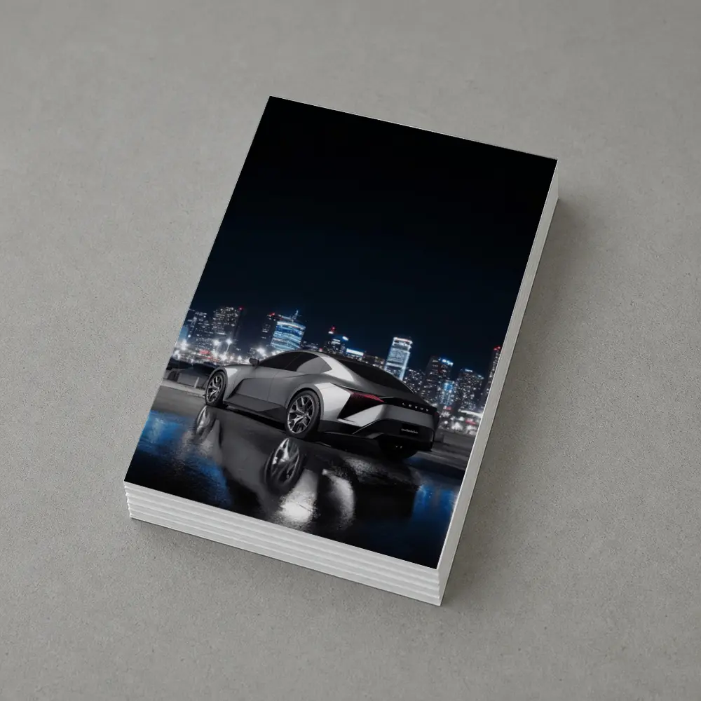 Lexus Concept Car Silver City Night – Postcards