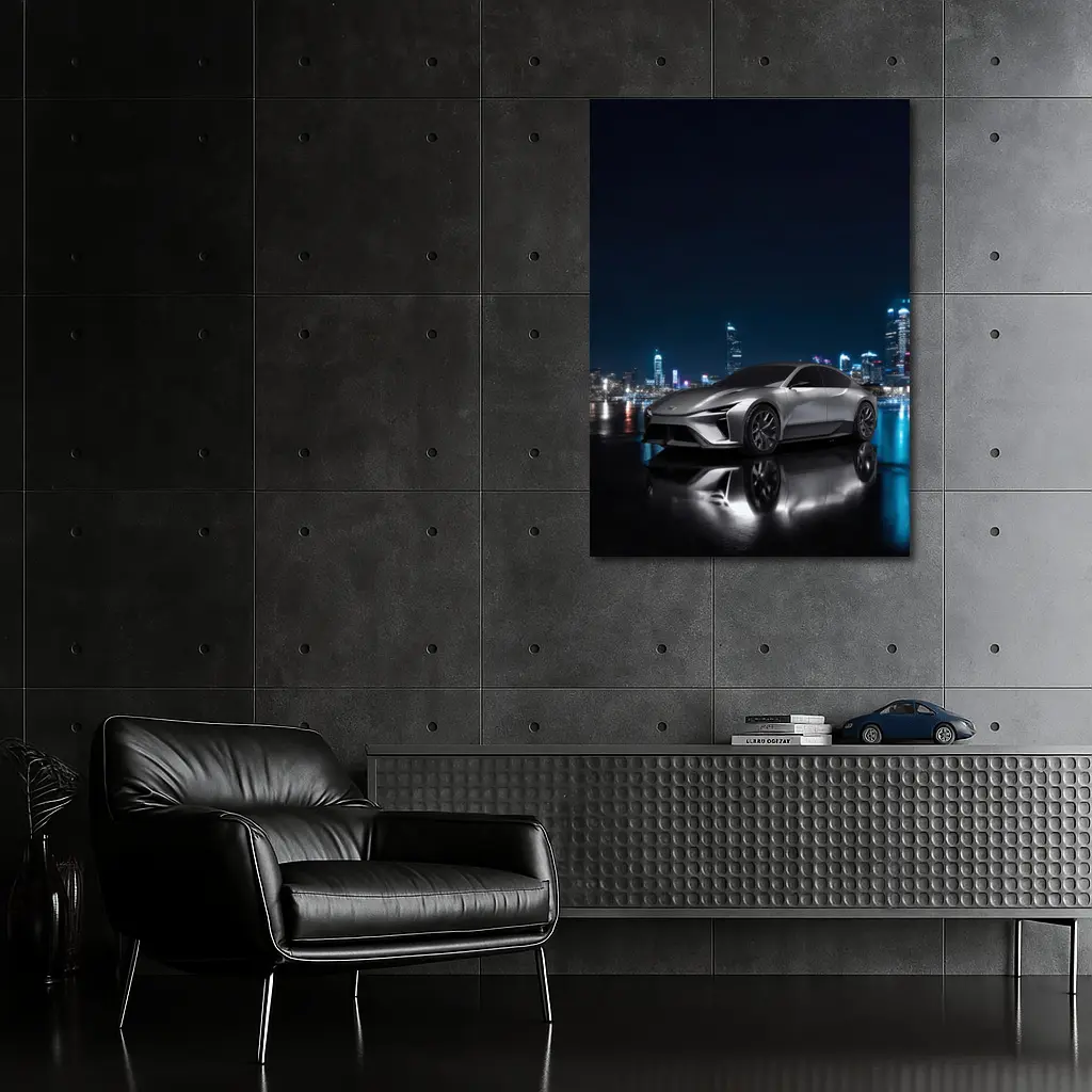 Lexus Electrified Sedan Concept Night City – Wall Art