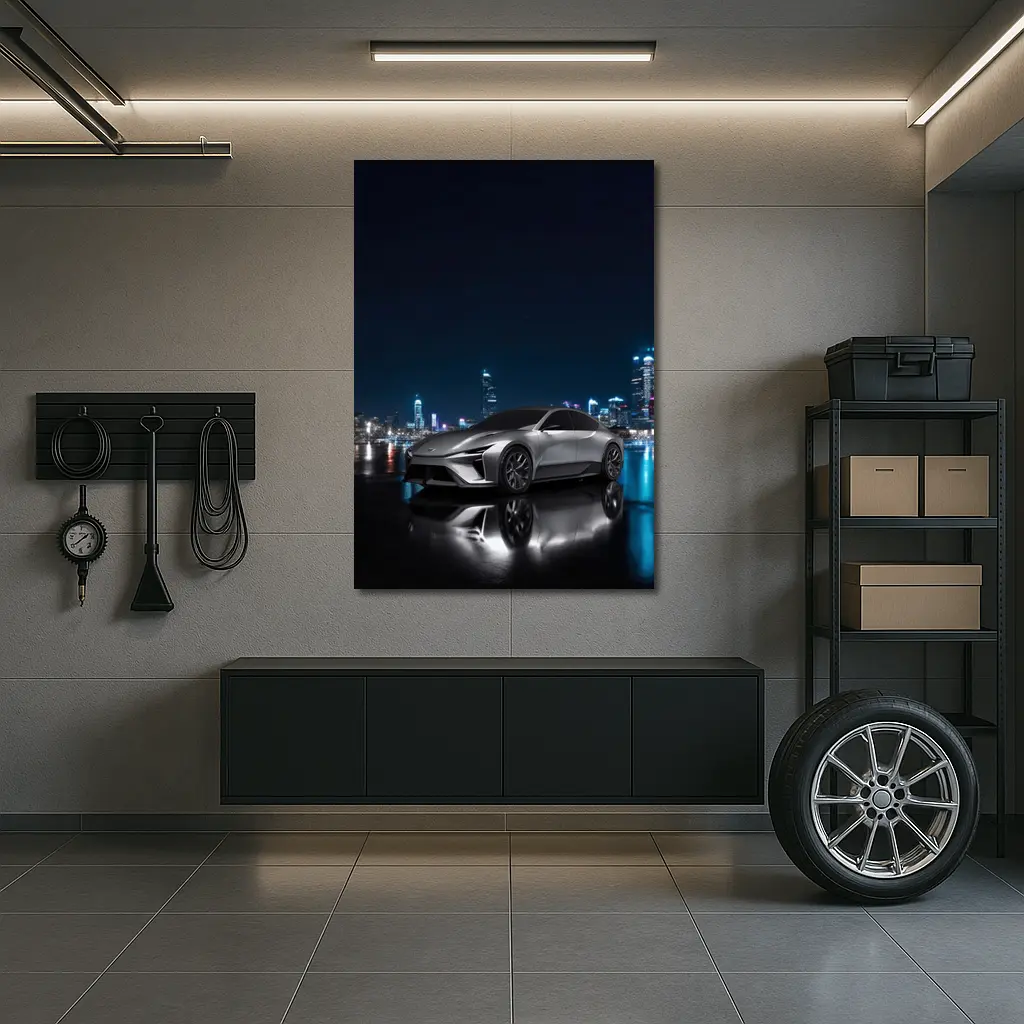 Lexus Electrified Sedan Concept Night City – Wall Art