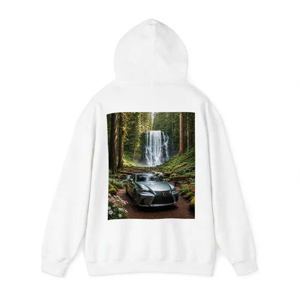 Lexus GS Silver Sedan Forest Waterfall – Hoodies