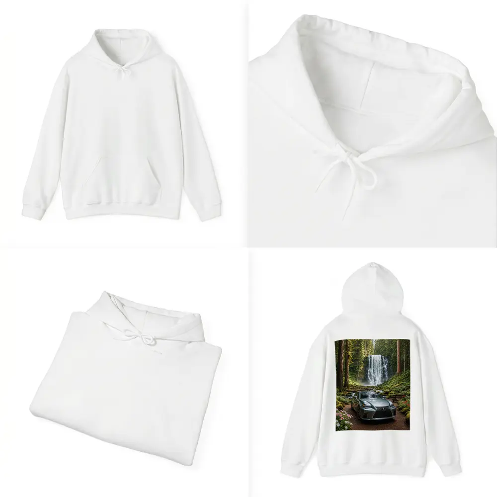 Lexus GS Silver Sedan Forest Waterfall – Hoodies