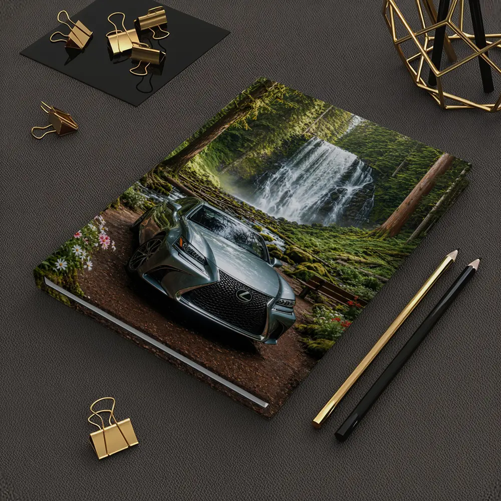 Lexus GS Silver Sedan Forest Waterfall – Notebooks
