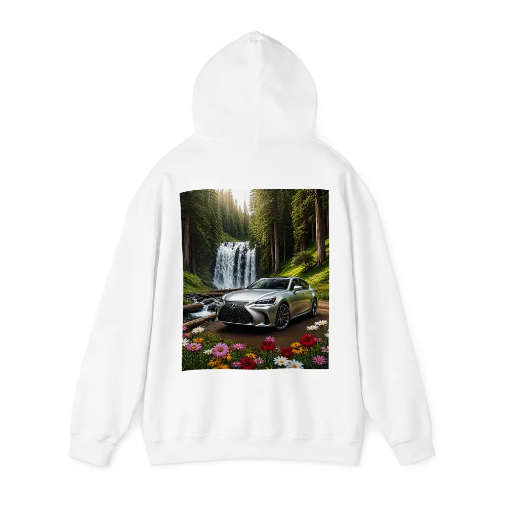 Lexus GS Silver Sedan Waterfall Forest – Hoodies