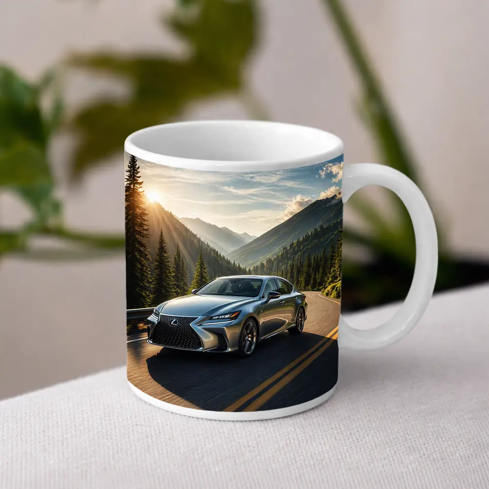 Lexus GS Sedan Mountain Road Sunset Drive – Mugs