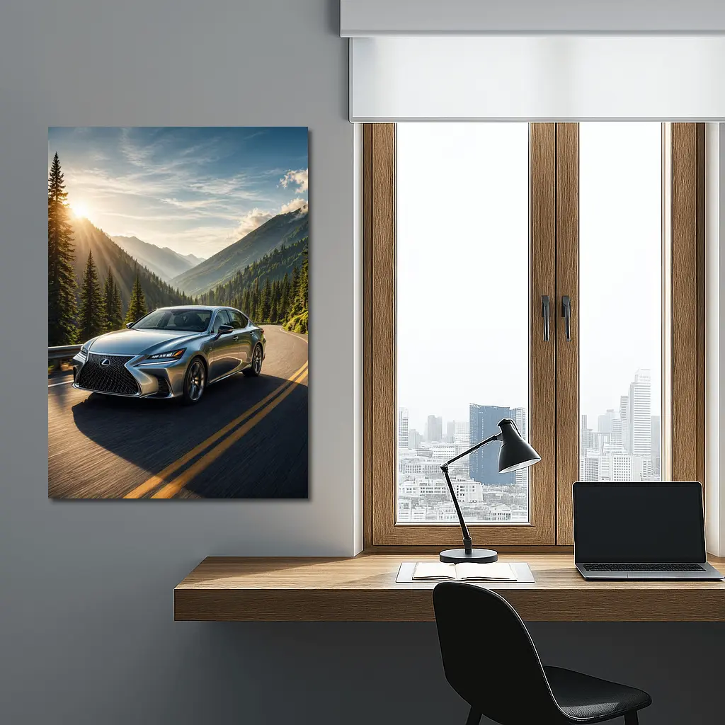 Lexus GS Sedan Mountain Road Sunset Drive – Wall Art