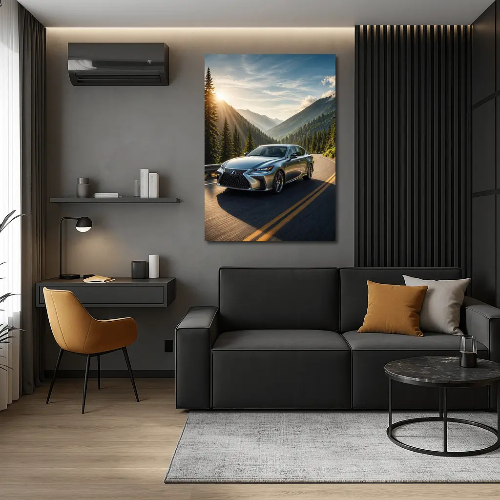 Lexus GS Sedan Mountain Road Sunset Drive – Wall Art