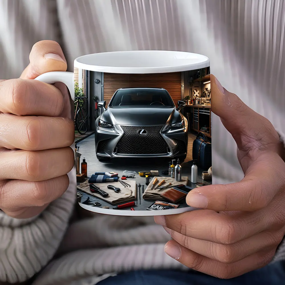 Lexus GS Dark Gray Garage Detail Scene – Mugs