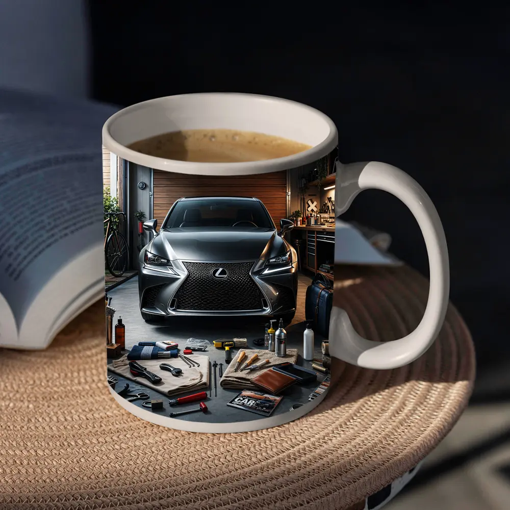 Lexus GS Dark Gray Garage Detail Scene – Mugs