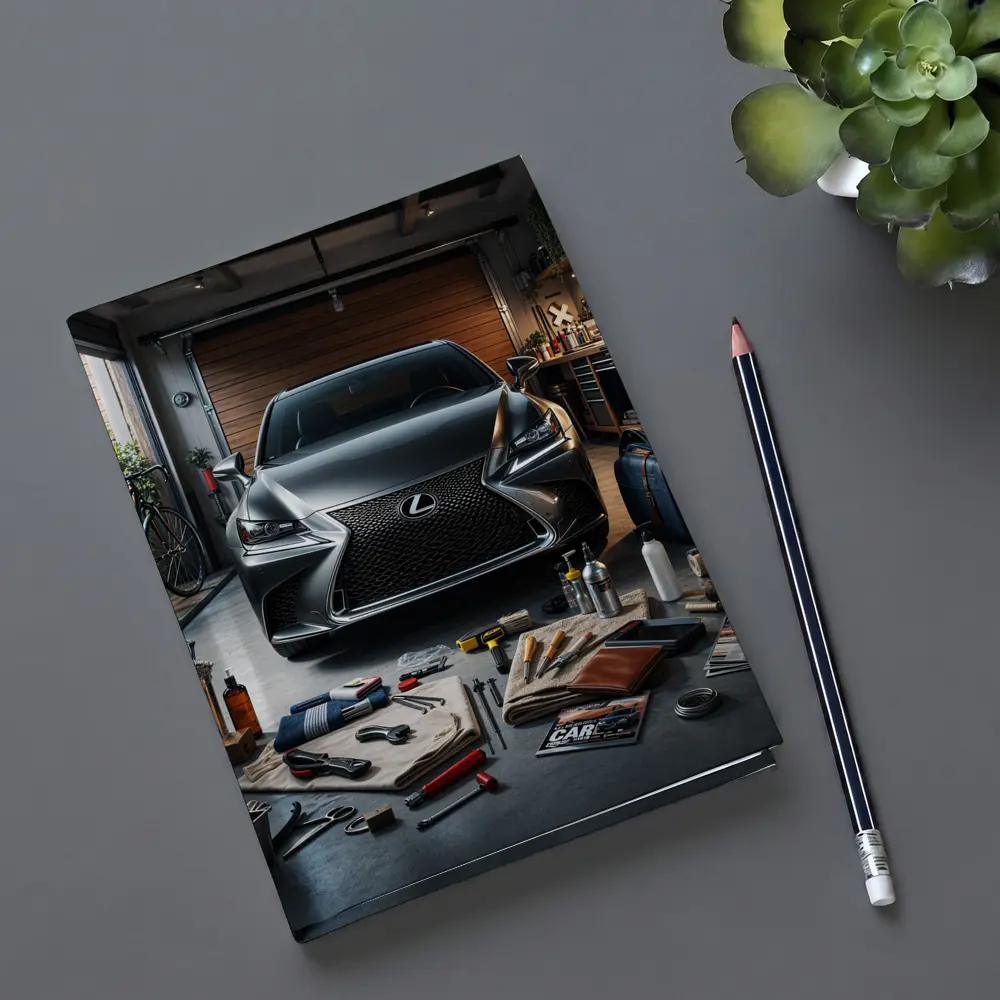 Lexus GS Dark Gray Garage Detail Scene – Notebooks