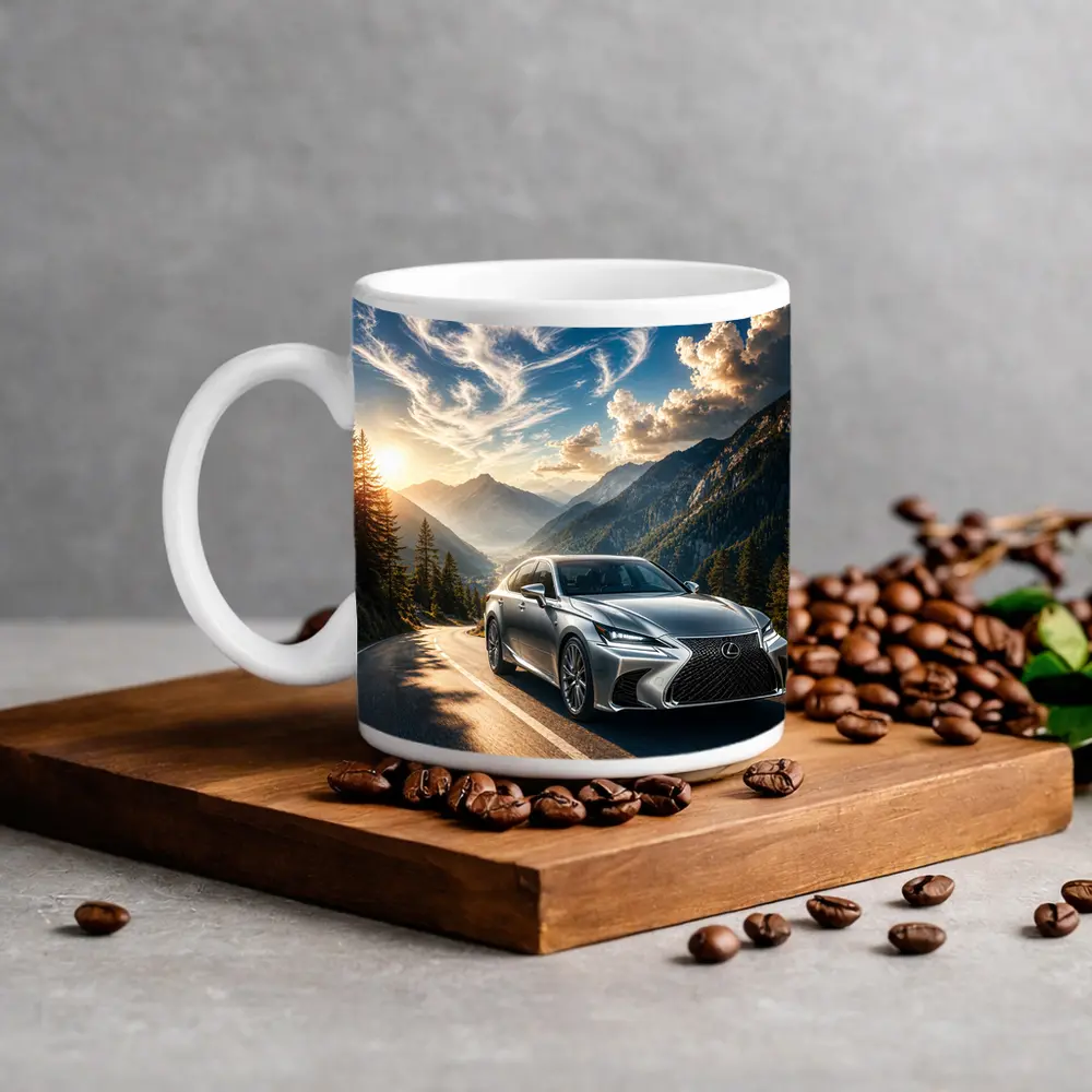 Lexus GS Silver Sedan Mountain Road Drive – Mugs