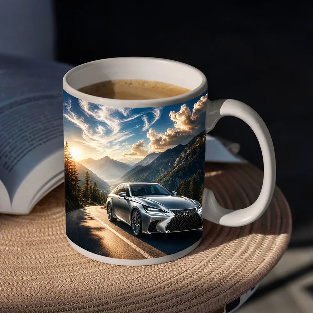 Lexus GS Silver Sedan Mountain Road Drive – Mugs