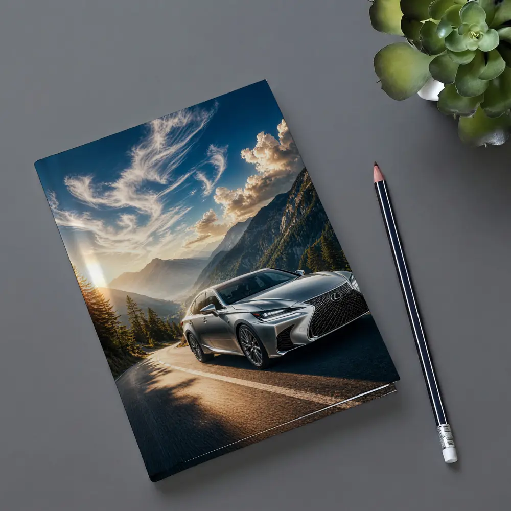 Lexus GS Silver Sedan Mountain Road Drive – Notebooks