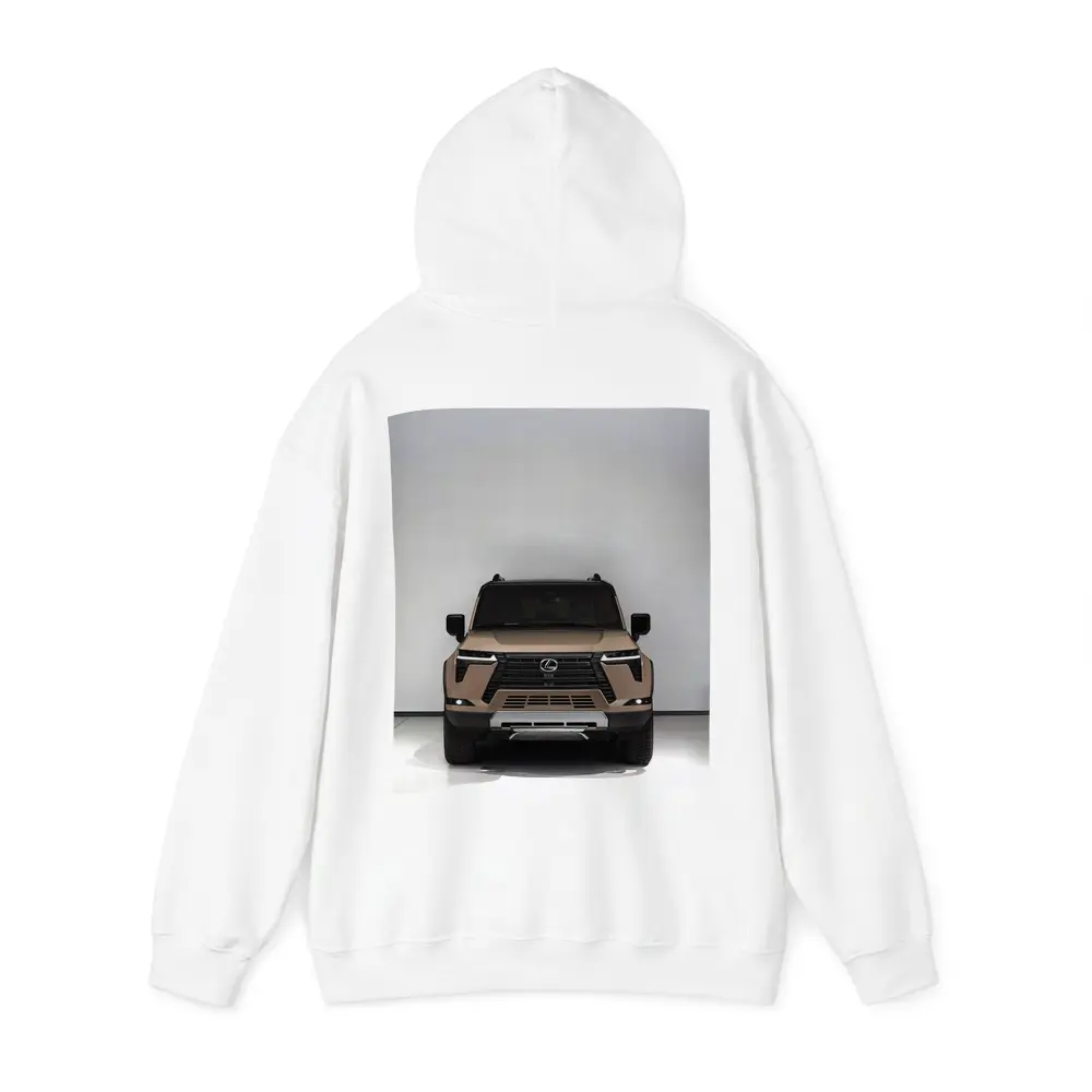 Lexus GX Front View Studio White Background – Hoodies
