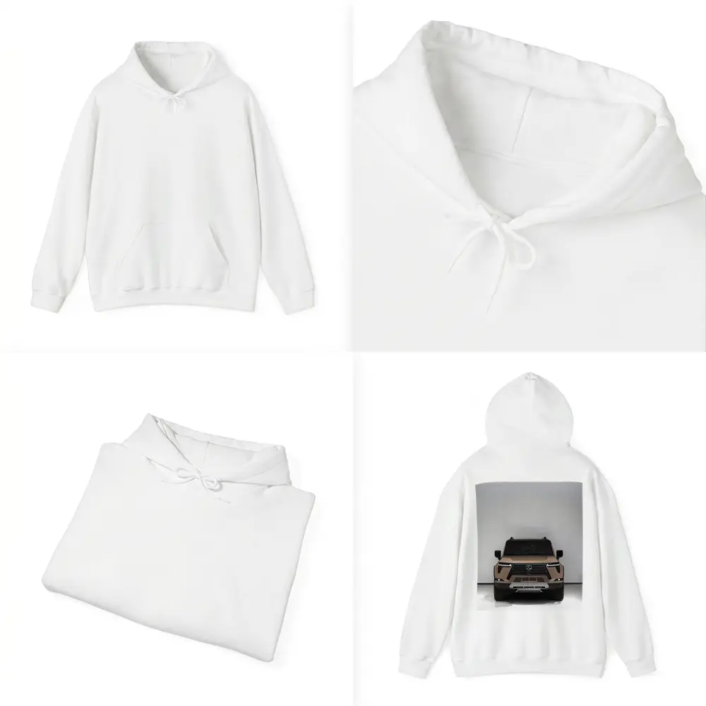 Lexus GX Front View Studio White Background – Hoodies