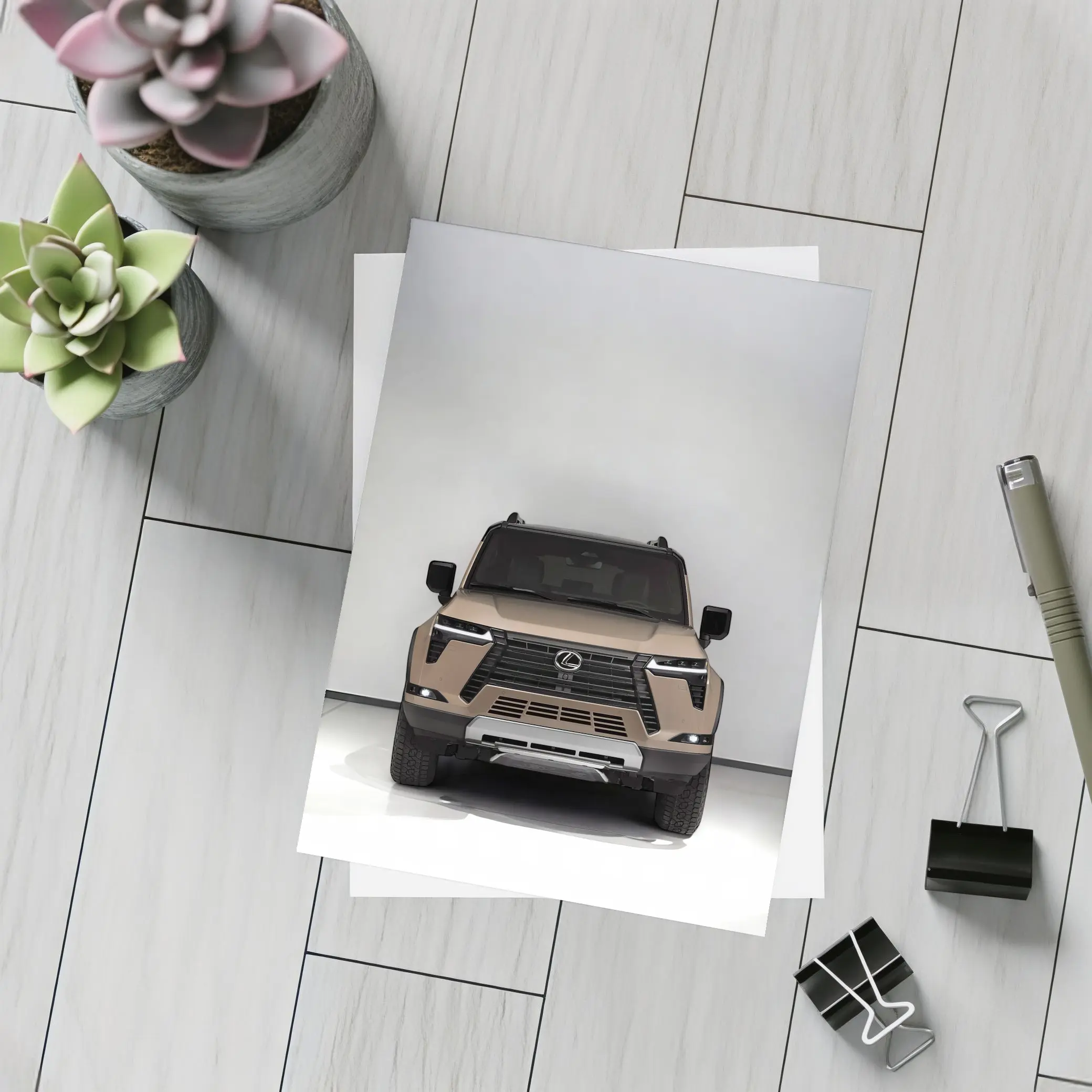 Lexus GX Front View Studio White Background – Postcards