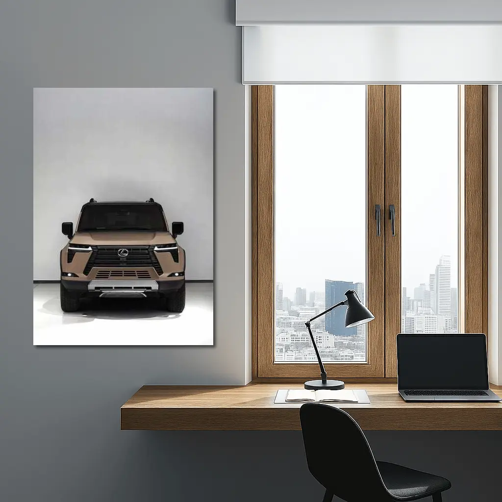 Lexus GX Front View Studio White Background – Wall Art