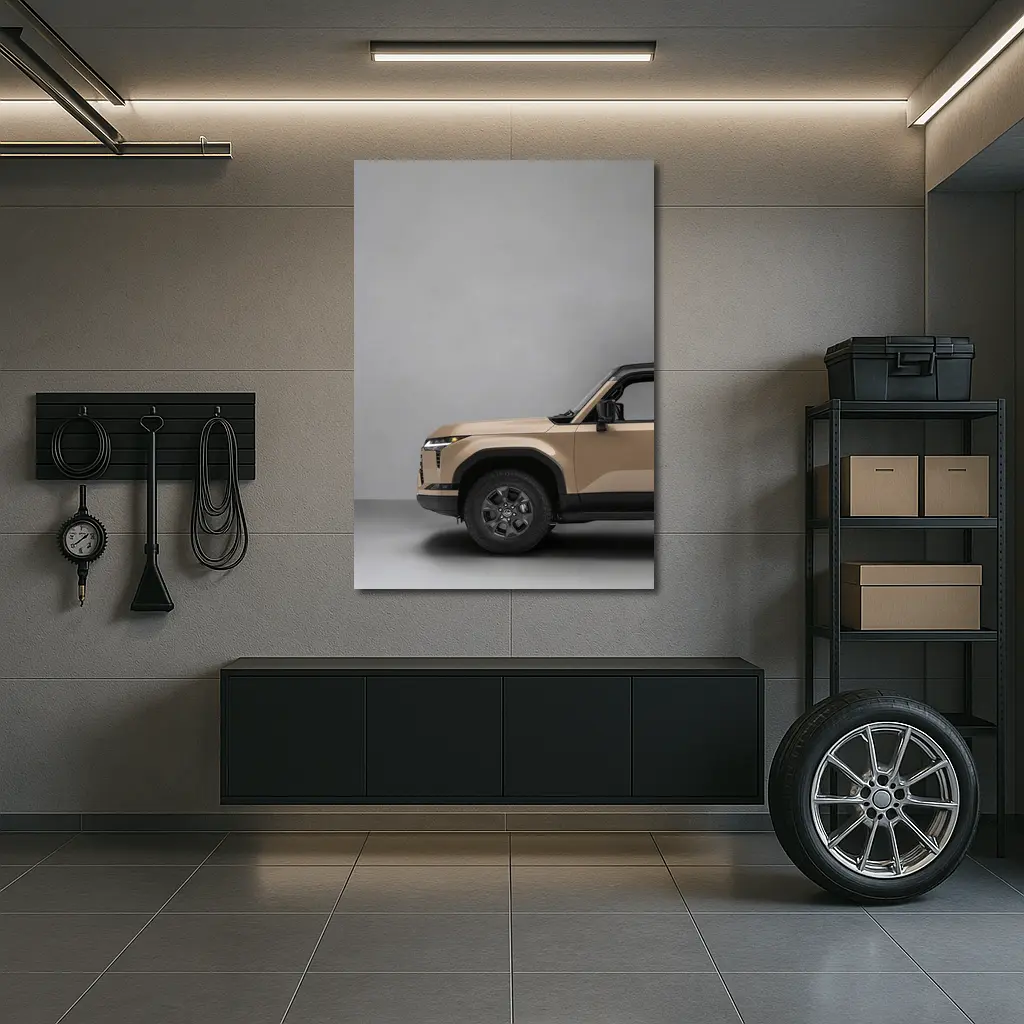 Lexus GX Desert Tan Studio Gray Background – Wall Art