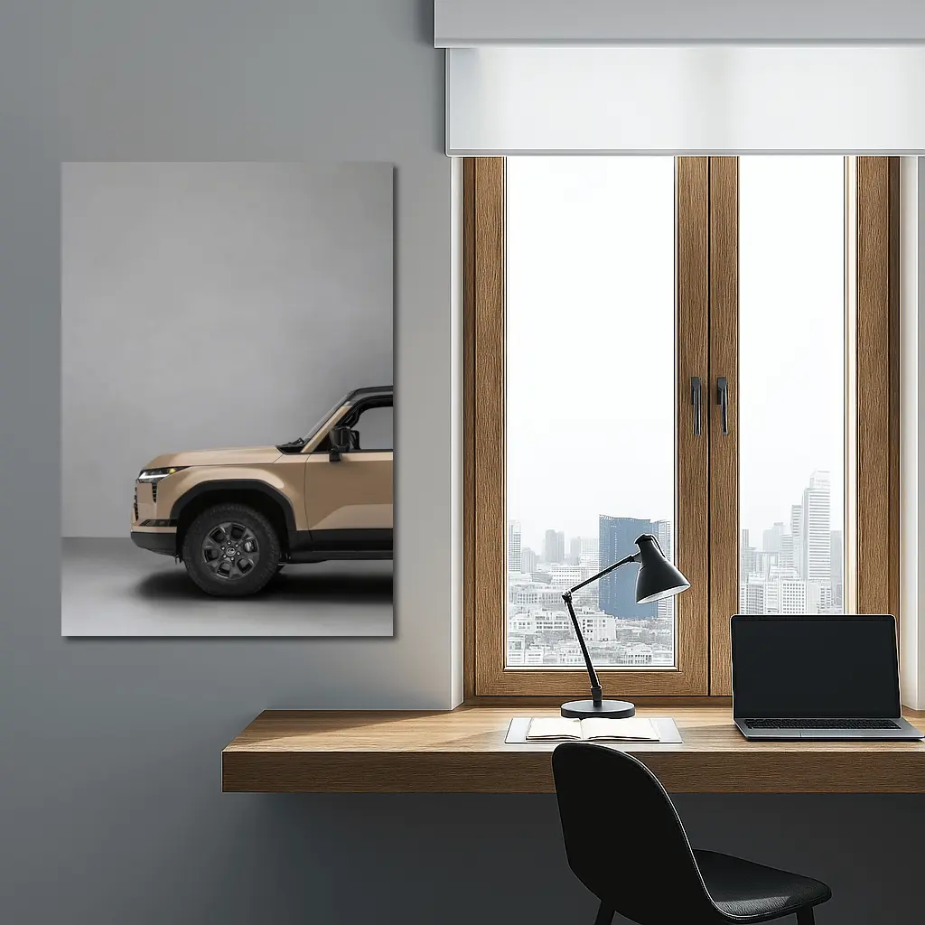 Lexus GX Desert Tan Studio Gray Background – Wall Art