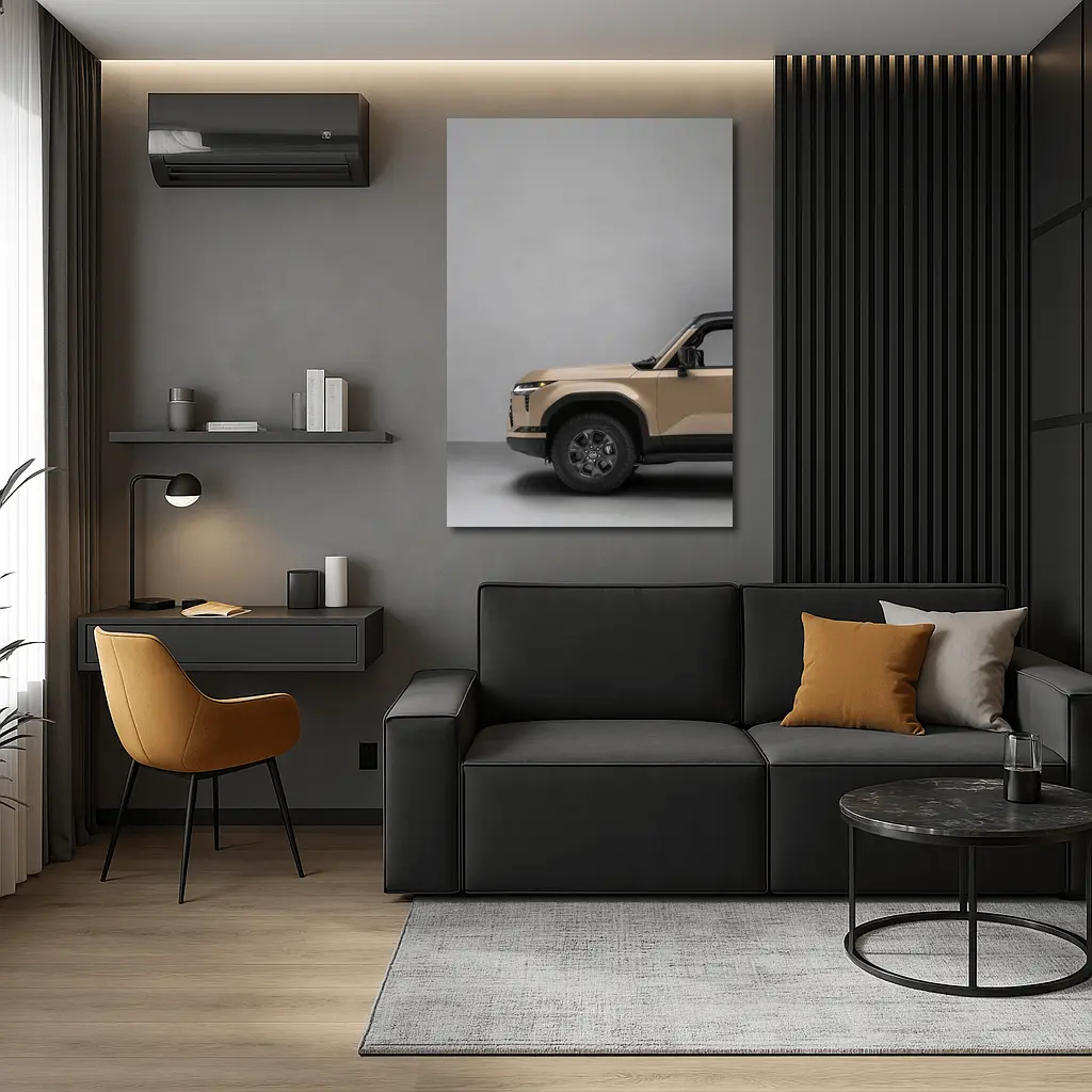 Lexus GX Desert Tan Studio Gray Background – Wall Art