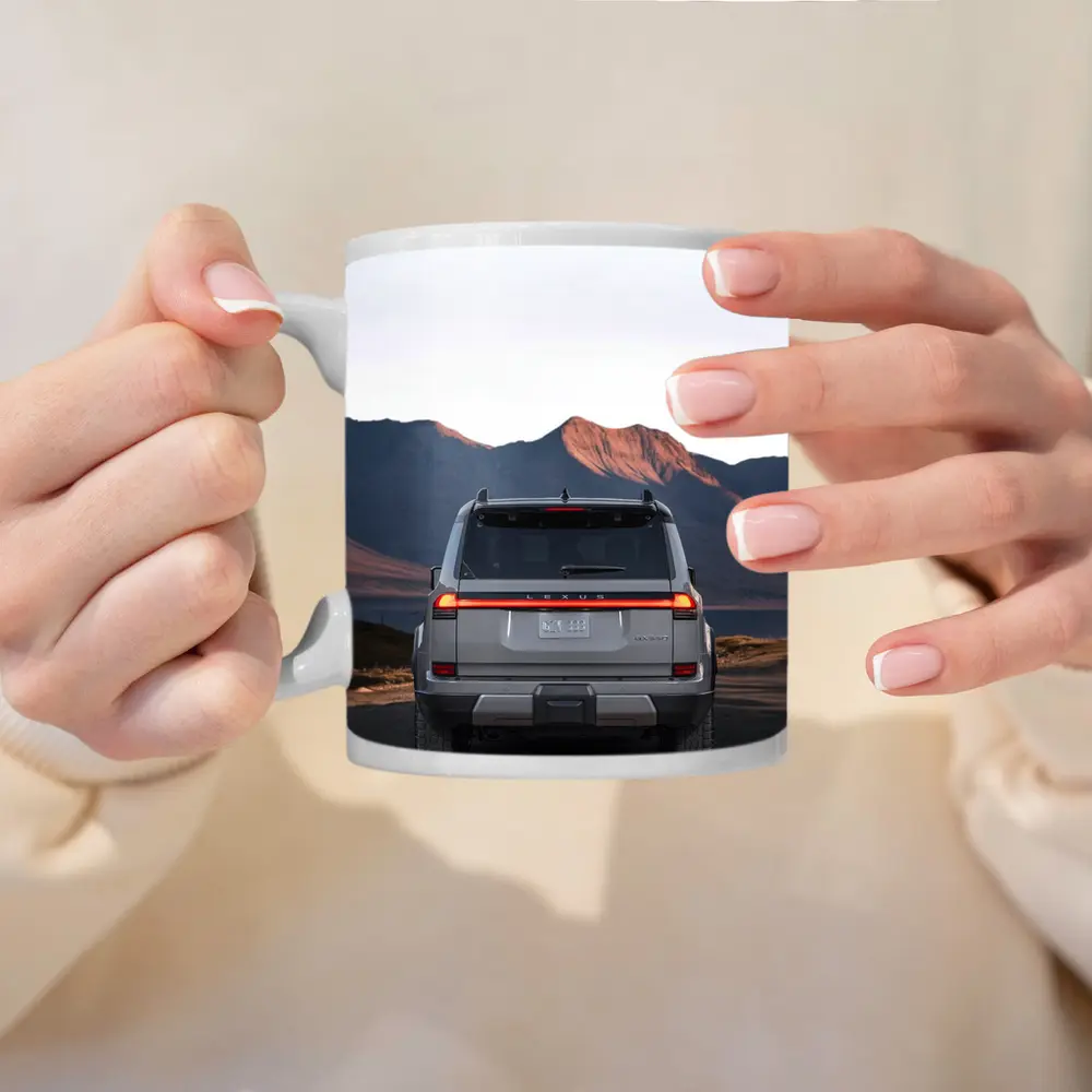 Lexus GX Rear View Mountain Desert Road – Mugs