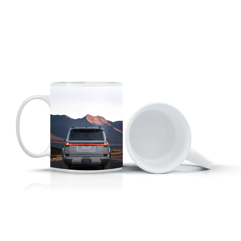 Lexus GX Rear View Mountain Desert Road – Mugs