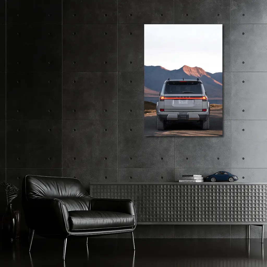 Lexus GX Rear View Mountain Desert Road – Wall Art