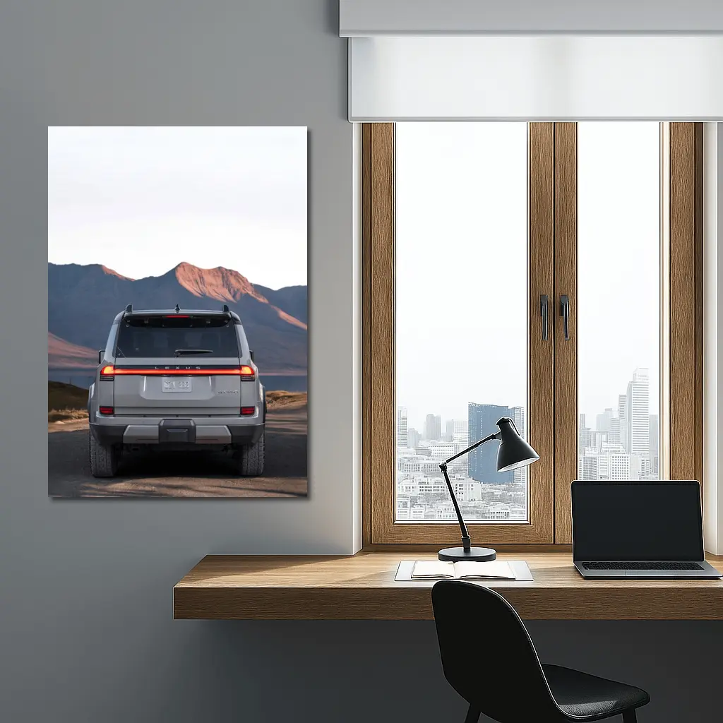 Lexus GX Rear View Mountain Desert Road – Wall Art