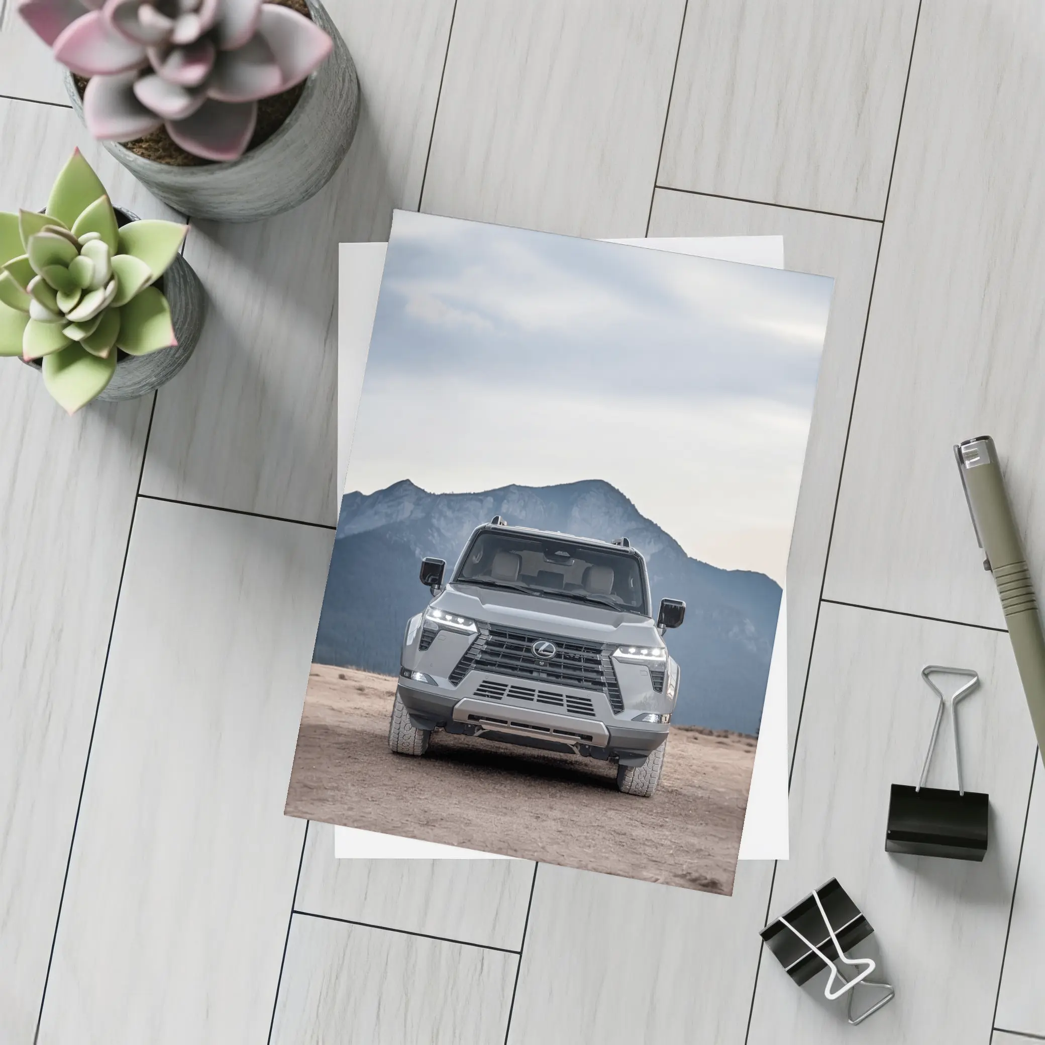 Lexus GX Front View Mountain Desert – Postcards