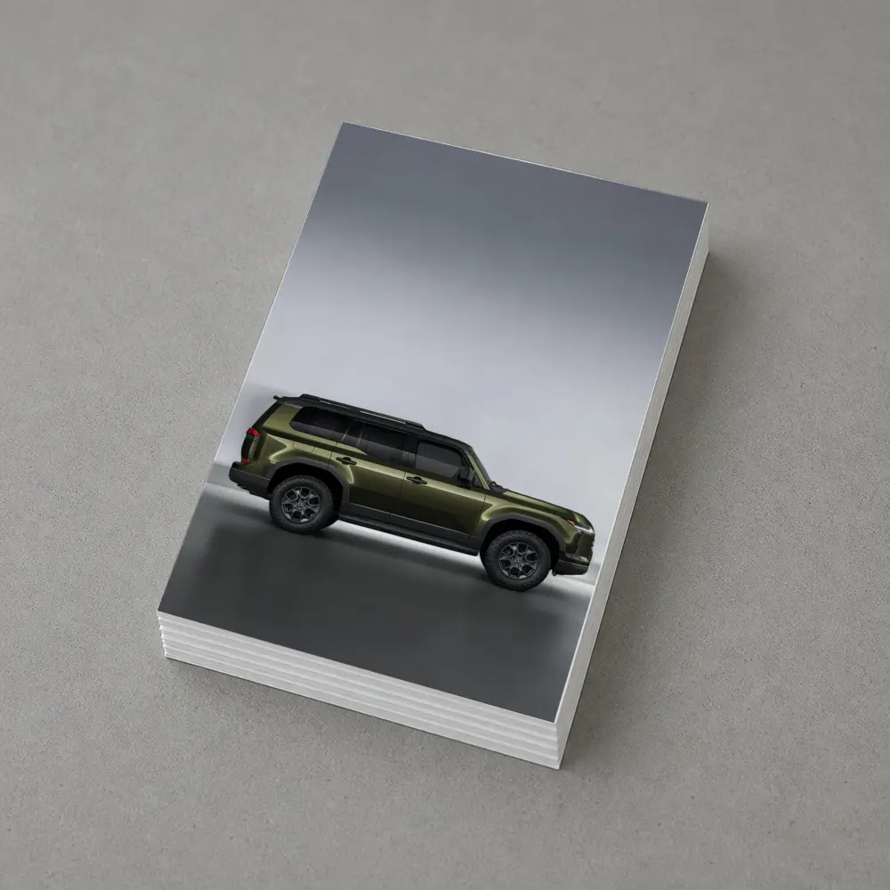 Lexus GX550 Olive Green SUV Studio Shot – Postcards