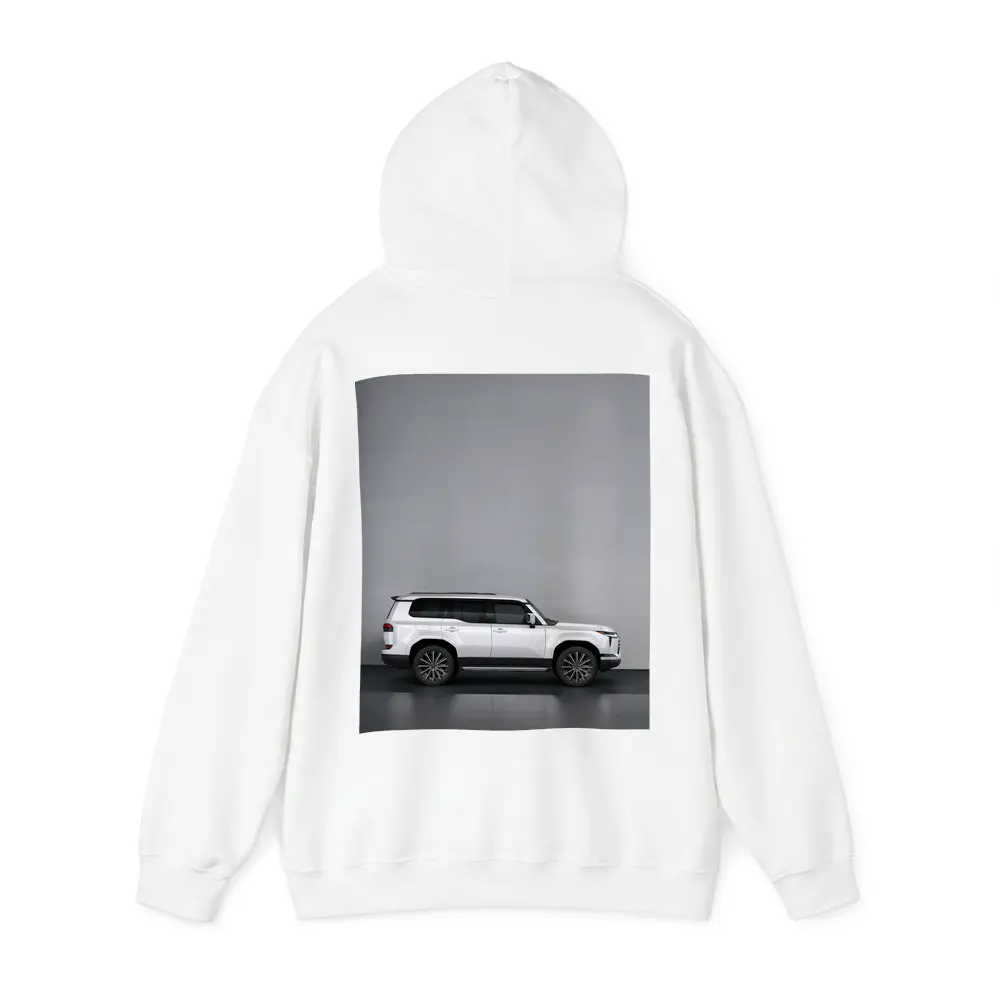 Lexus GX White SUV Gray Studio Background – Hoodies