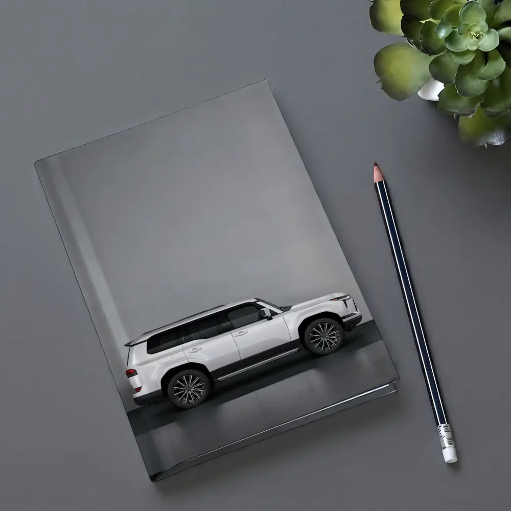 Lexus GX White SUV Gray Studio Background – Notebooks