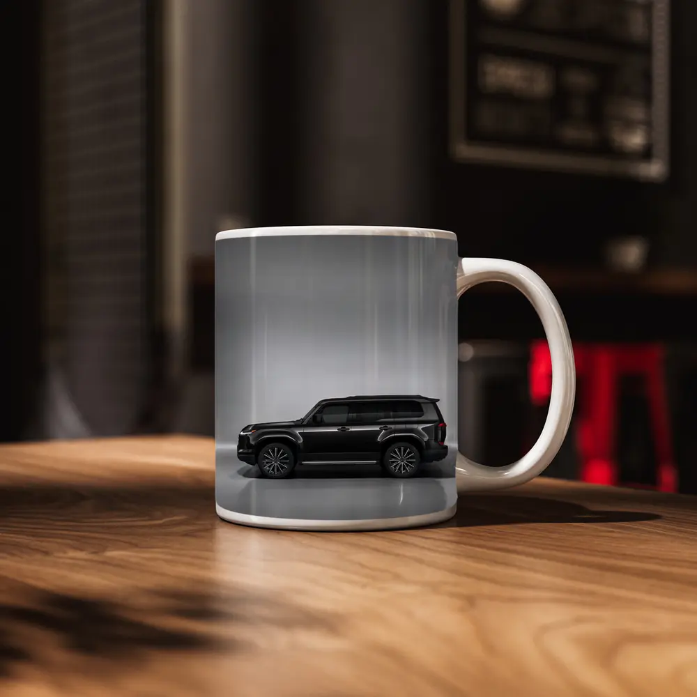 Lexus GX Black SUV Studio Gray Background – Mugs