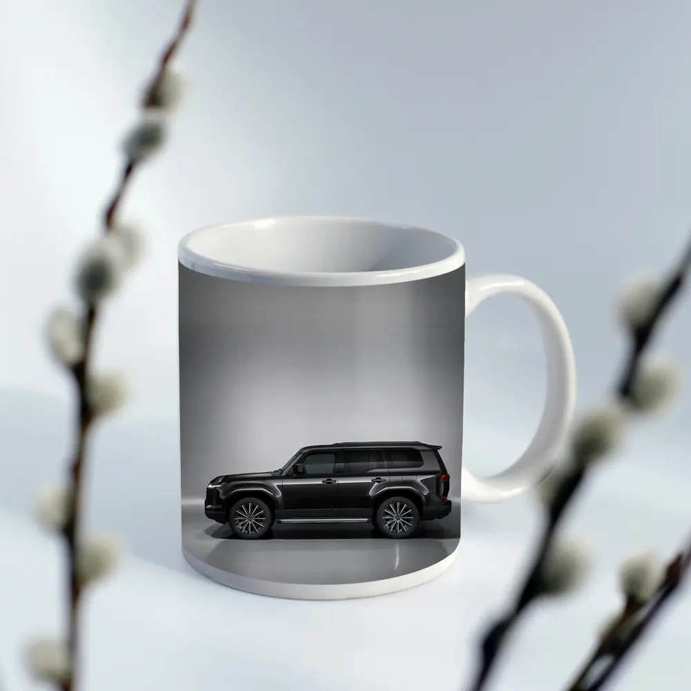 Lexus GX Black SUV Studio Gray Background – Mugs