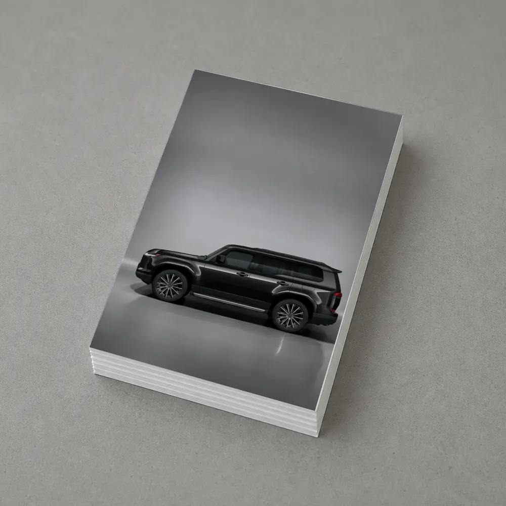 Lexus GX Black SUV Studio Gray Background – Postcards