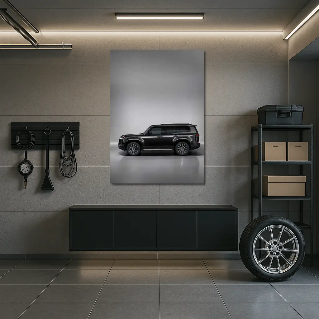 Lexus GX Black SUV Studio Gray Background – Wall Art