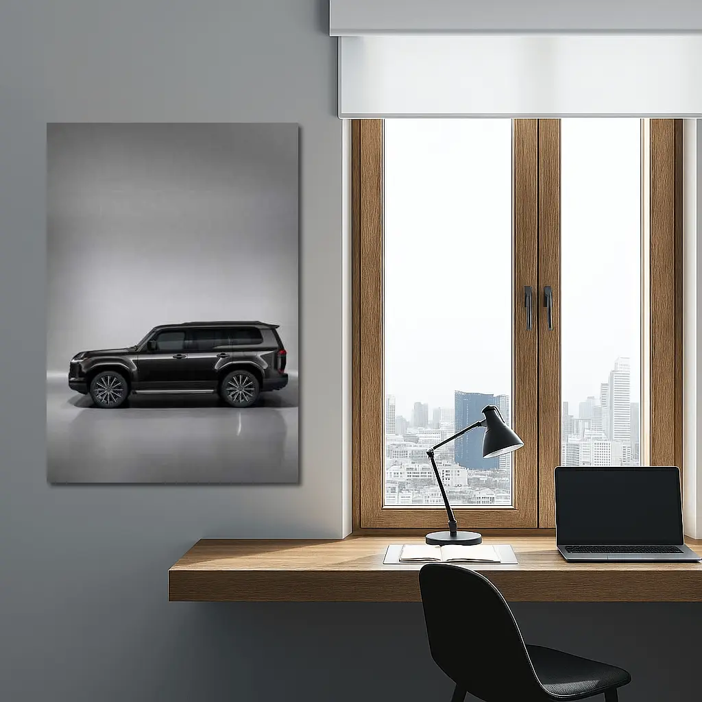 Lexus GX Black SUV Studio Gray Background – Wall Art