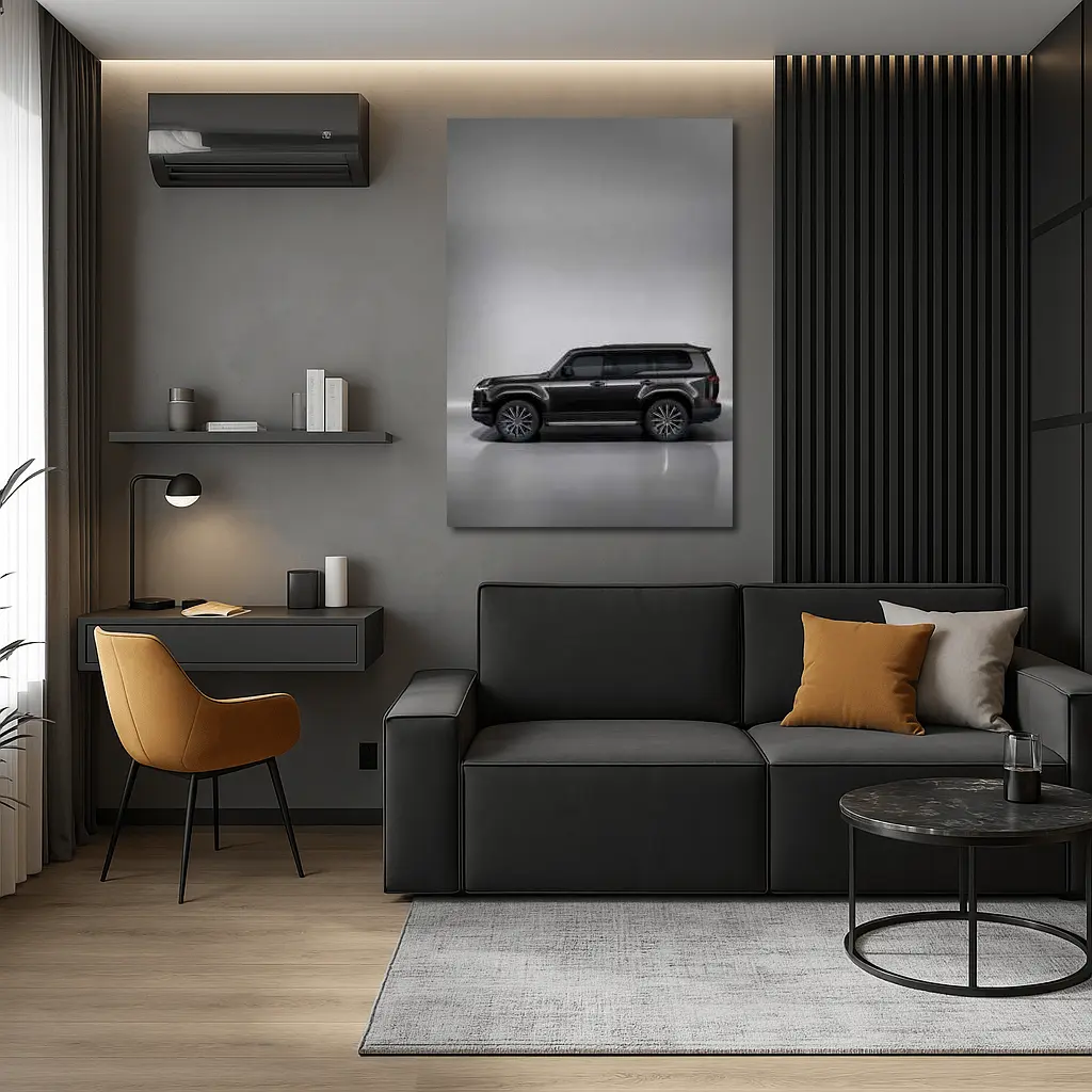 Lexus GX Black SUV Studio Gray Background – Wall Art