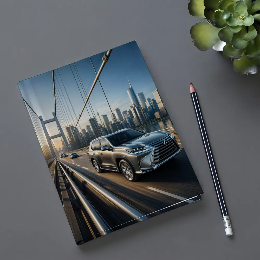 Lexus GX Crossing Bridge City Skyline – Notebooks