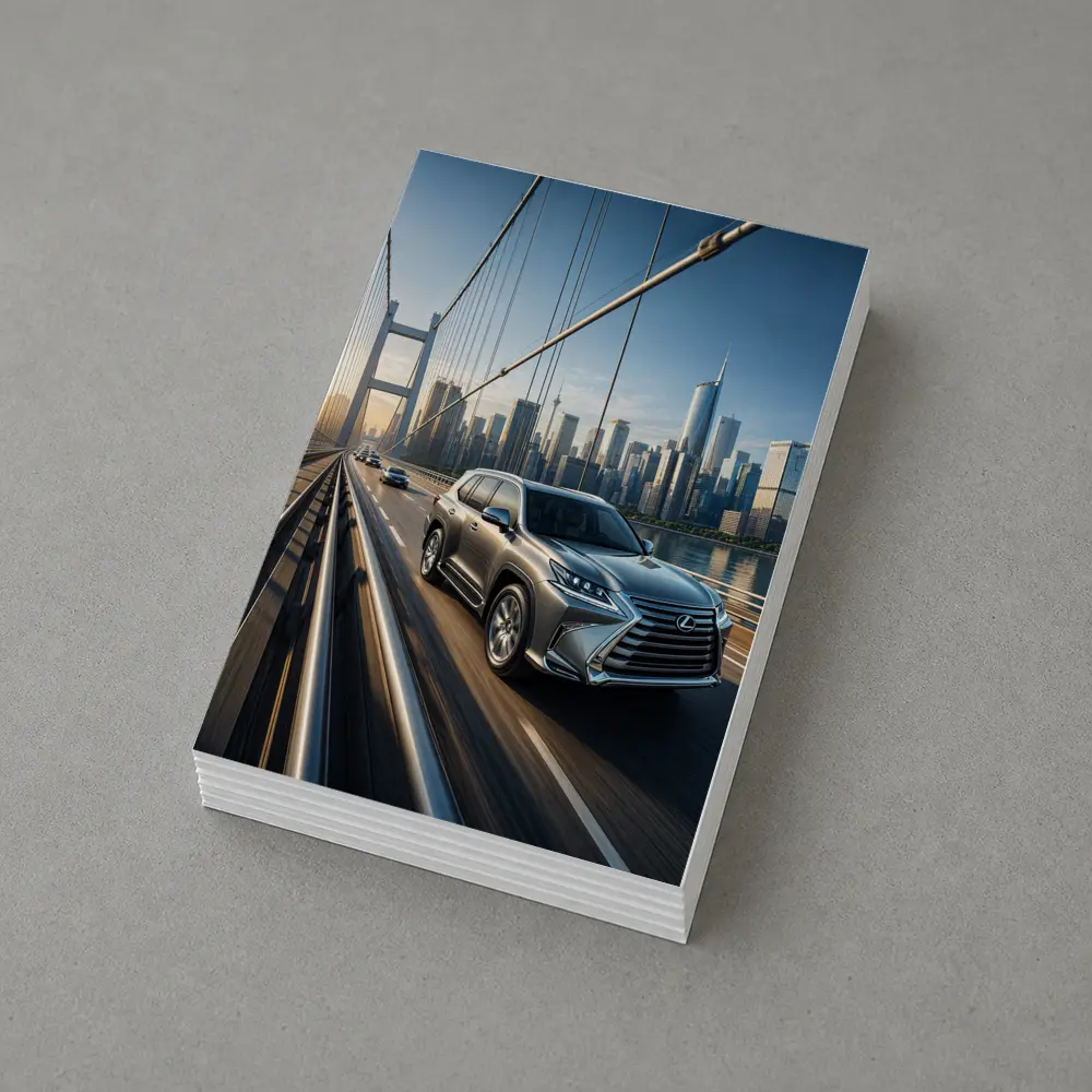 Lexus GX Crossing Bridge City Skyline – Postcards