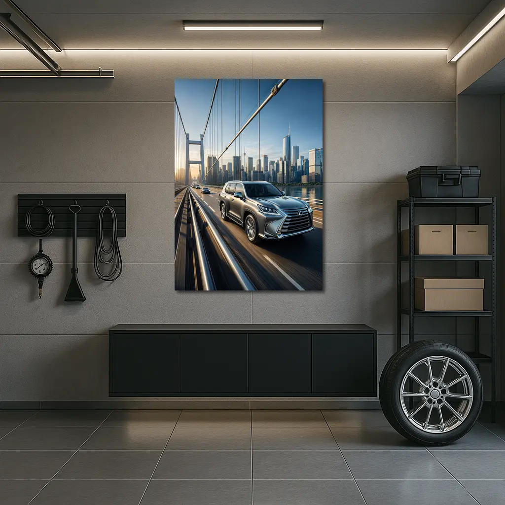 Lexus GX Crossing Bridge City Skyline – Wall Art
