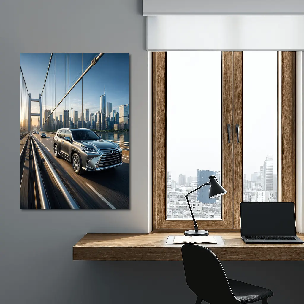 Lexus GX Crossing Bridge City Skyline – Wall Art
