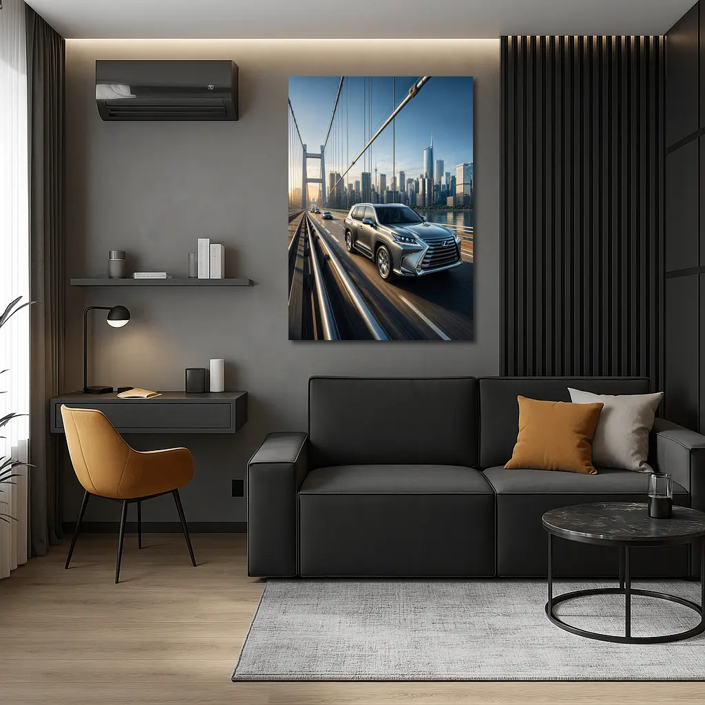 Lexus GX Crossing Bridge City Skyline – Wall Art
