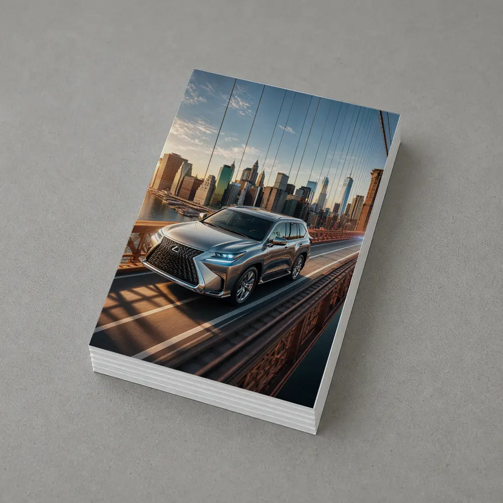 Lexus GX Silver SUV Brooklyn Bridge Skyline – Postcards