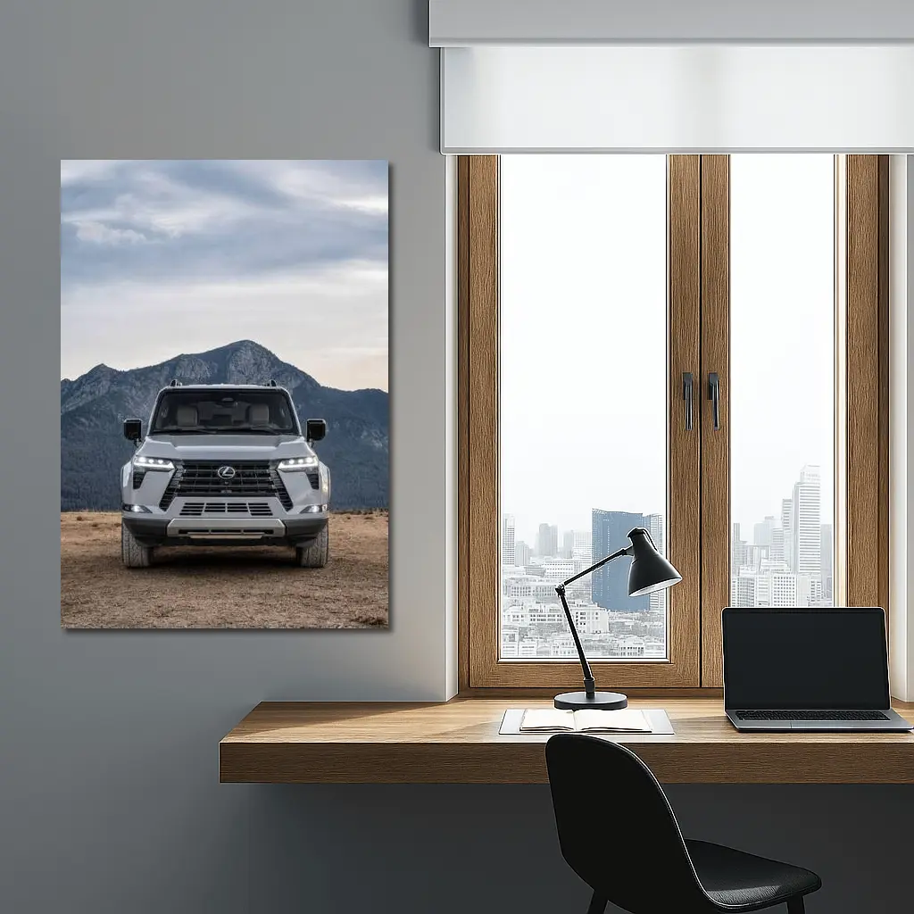 Lexus GX Front View Mountain Desert – Wall Art