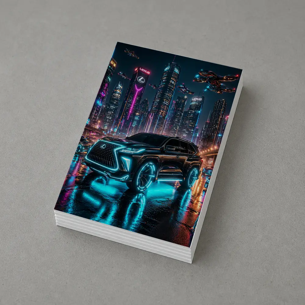 Lexus GX Neon Cyberpunk Futuristic City Night – Postcards